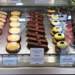 My mom had the eclair to the far left and I had the brownie pastry centered. My mom had the eclair to the far left and I had the brownie pastry centered.