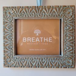 Breathe Massage & Yoga - Office Sign for Breathe Massage + Yoga.