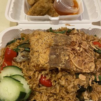 Every Thai - Basil Fried Rice -egg; place salmon & Golden Fried Tofu - Thai Near Me - Philadelphia, Pennsylvania Every Thai - Basil Fried Rice -egg; place salmon & Golden Fried Tofu - Thai Near Me - Philadelphia, Pennsylvania