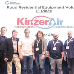 Kinzer Air - Kinzer Air top in Ruud sales. Thank you for trusting Kinzer Air for dependable heating and cooling equipment.
