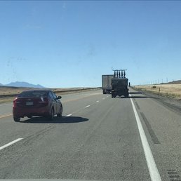 Camper on tow truck