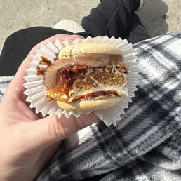 The Smackaroon - Marshmallow and chocolate in a graham cracker (?) macaroon shell.