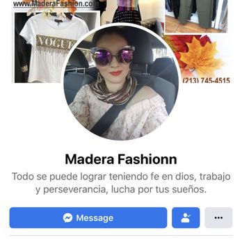 Madera Fashion - I have never been to the actual store, but this is Facebook account where you can find her Facebook Live every week. - Accessories Near Me - Los Angeles, California Madera Fashion - I have never been to the actual store, but this is Facebook account where you can find her Facebook Live every week. - Accessories Near Me - Los Angeles, California