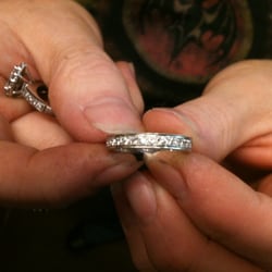 Smiths Jewellers - Hand made diamond set wedding ring made to match shoulders on engagement ring