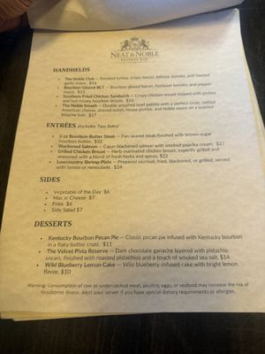 Menu photo 1 Neat & Noble Summerville, SC