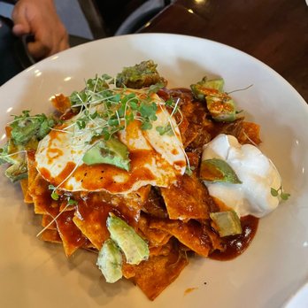 Bosscat Kitchen & Libations - Short Rib Chilaquiles, best brunch item IMO - New American Near Me - Houston, Texas