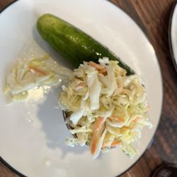 Roasters 'N Toasters - Coleslaw and pickle yum yum!