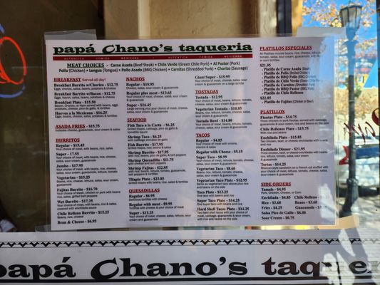 Menu photo 3 Papa Chano's Monterey, CA