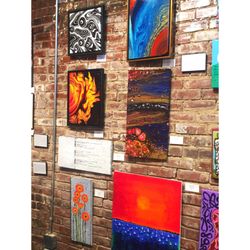 Hart Gallery - Artwork by Deborah Kirby on our gallery walls. We have a wide range of different styles of art. Our prices range from $5-$300.