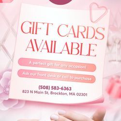 Le Nails Spa - GIFT CARDS AVAILABLE AT LE NAILS & SPA 
Choose from a variety of amounts to fit any budget!