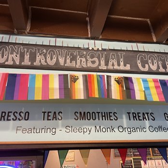 Controversial Coffee - Sign over door - Coffee & Tea Near Me - Seaside, Oregon