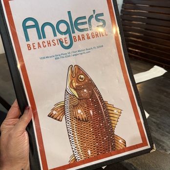 Angler's Beachside Grill - Menu cover - Seafood Near Me - Fort Walton Beach, Florida