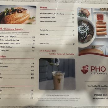 Pho An - Menu - Vietnamese Near Me - Blaine, Minnesota