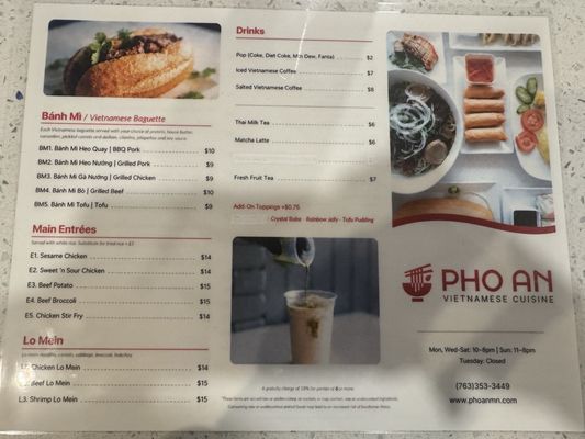 Menu photo 4 Pho An Blaine, MN
