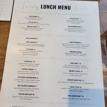 Twenty First - Menu - American Near Me - Nashville, Tennessee Twenty First - Menu - American Near Me - Nashville, Tennessee