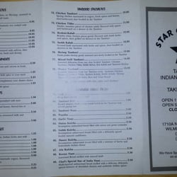 Star of India - Menu 1/2