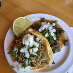 Tacos - carnitas and carne Asada