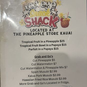 Red Eye Snack Shack - Breakfast & Brunch Near Me - Lihue, Hawaii Red Eye Snack Shack - Breakfast & Brunch Near Me - Lihue, Hawaii