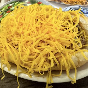 Skyline Chili - Coney Dog with mustard, onions, chili, and a mound of shredded cheese. I wanted to eat about 18 of these! - Fast Food Near Me - Cincinnati, Ohio Skyline Chili - Coney Dog with mustard, onions, chili, and a mound of shredded cheese. I wanted to eat about 18 of these! - Fast Food Near Me - Cincinnati, Ohio