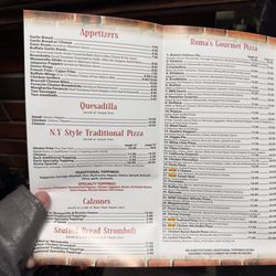 Roma's Pizza - Menu