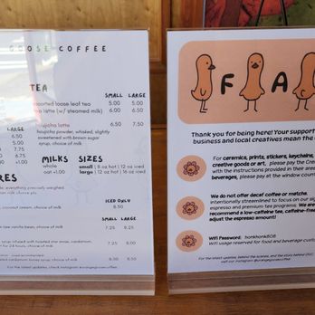 Orange Goose Coffee - Bev Menu & Retail Intel (4/25/26) - Themed Cafes Near Me - Seattle, Washington Orange Goose Coffee - Bev Menu & Retail Intel (4/25/26) - Themed Cafes Near Me - Seattle, Washington