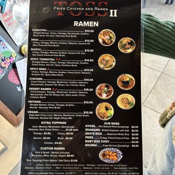 Toss Fried chicken And Ramen - Menu - Ramen Near Me - Tucson, Arizona Toss Fried chicken And Ramen - Menu - Ramen Near Me - Tucson, Arizona