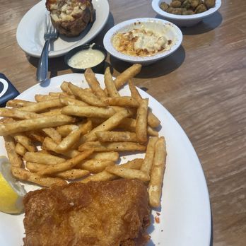 The Ketch Seafood Grill - Photo taken AFTER some bites were eaten! Fish 'n chips with fries... come with two sides. I couldn't decide and got three. - Seafood Near Me - Lexington, Kentucky The Ketch Seafood Grill - Photo taken AFTER some bites were eaten! Fish 'n chips with fries... come with two sides. I couldn't decide and got three. - Seafood Near Me - Lexington, Kentucky
