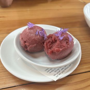 Farm & Table - Blackberry verbena sorbet - New American Near Me - Albuquerque, New Mexico