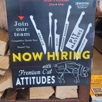 Dickey's Barbecue Pit - a sign for now hiring - American Near Me - Jenison, Michigan Dickey's Barbecue Pit - a sign for now hiring - American Near Me - Jenison, Michigan