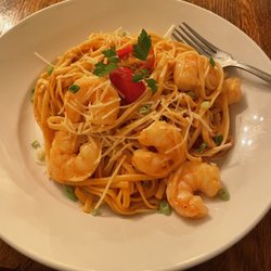 Pepper Spice Pasta with shrimp added - not spicy at all