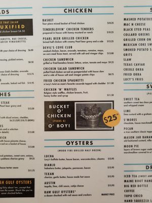 Menu photo 5 Lucy's Fried Chicken Austin, TX