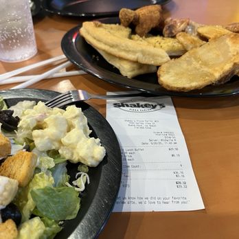 Shakey's Pizza Parlor - Salad bar, potato salad, mojo potatoes, Garlic Bread, Golden Fried Chicken, Roasted Chicken - Pizza Near Me - Buena Park, California Shakey's Pizza Parlor - Salad bar, potato salad, mojo potatoes, Garlic Bread, Golden Fried Chicken, Roasted Chicken - Pizza Near Me - Buena Park, California