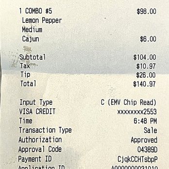 Crawfish Chef - Our receipt - Seafood Near Me - Seattle, Washington