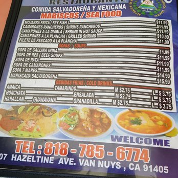La Paz - Current menu 10-9-16 - Salvadoran Near Me - Van Nuys, California La Paz - Current menu 10-9-16 - Salvadoran Near Me - Van Nuys, California