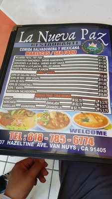 Menu photo 4 La Paz Van Nuys, CA Menu photo 4 La Paz Van Nuys, CA