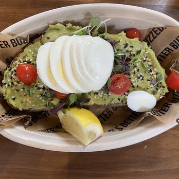 Better Buzz Coffee Hillcrest - Yummy avocado toast (tomatoes and egg are extra) - Coffee & Tea Near Me - San Diego, California Better Buzz Coffee Hillcrest - Yummy avocado toast (tomatoes and egg are extra) - Coffee & Tea Near Me - San Diego, California