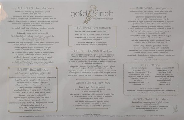 Menu photo 8 Gold Finch San Diego, CA Menu photo 8 Gold Finch San Diego, CA