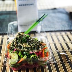 The Hungry Menehune - Fresh catch soba salad with sweet Soy and sweet Onion dressing.