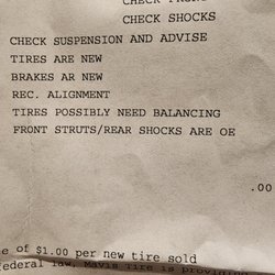 Mavis Tires & Brakes - They told me absolutely nothing I didn't already know, and actually screwed stuff up in my car.