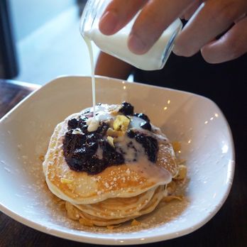 Alchemy Coffee - {Buttermilk pancakes topped with mixed berries and cereal with condense milk syrup} - Coffee & Tea Near Me - Markham, Ontario Alchemy Coffee - {Buttermilk pancakes topped with mixed berries and cereal with condense milk syrup} - Coffee & Tea Near Me - Markham, Ontario