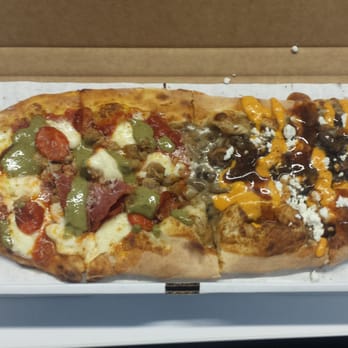 &pizza - 1/2 Maverick (left) & 1/2 Moonstruck (right) - Pizza Near Me - Washington, DC, District of Columbia