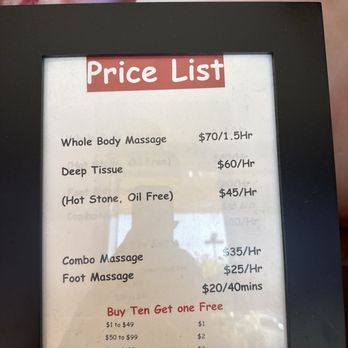 Crown Massage - Menu - Massage Near Me - Westminster, California