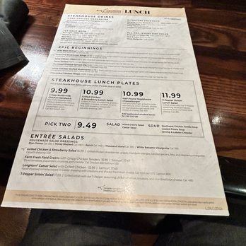LongHorn Steakhouse - Menu - Steakhouses Near Me - Rancho Cucamonga, California