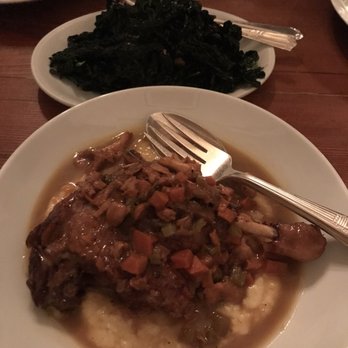 Cascina Spinasse - Braised Duck and Polenta ($44), Lacinto Kale Side ($13) - Italian Near Me - Seattle, Washington