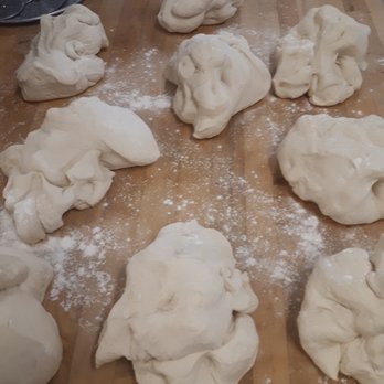 Bedrock Cafe - a wooden table with dough on it - Pizza Near Me - Orillia, Ontario Bedrock Cafe - a wooden table with dough on it - Pizza Near Me - Orillia, Ontario