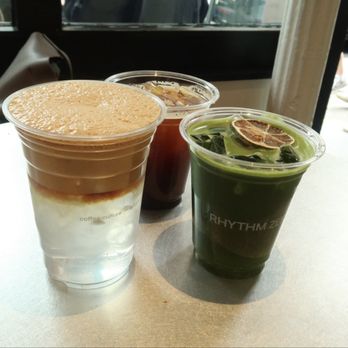Rhythm Zero - coconut americano, iced americano, matcha yuzu - Coffee & Tea Near Me - New York, New York Rhythm Zero - coconut americano, iced americano, matcha yuzu - Coffee & Tea Near Me - New York, New York