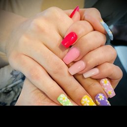 Mom and Daughter photo of nails done by May! Pics don't do justice to what they look like in real life! Mom and Daughter photo of nails done by May! Pics don't do justice to what they look like in real life!