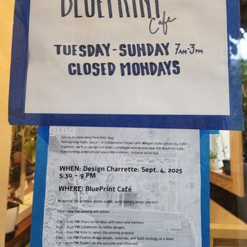 Blueprint Café - Hours open - Coffee & Tea Near Me - Baltimore, Maryland Blueprint Café - Hours open - Coffee & Tea Near Me - Baltimore, Maryland