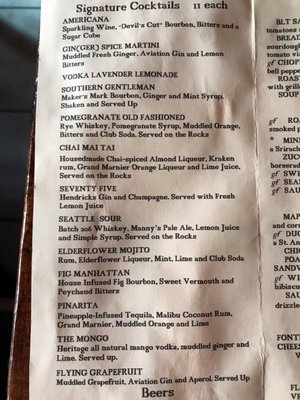 Menu photo 4 Americana Seattle, WA