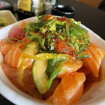 Koi Sushi - Poke salad. No greens just ocean salad on top. Great amount of fish. Not real Hawaiian poke so dont expect it. - Sushi Bars Near Me - San Pablo, California